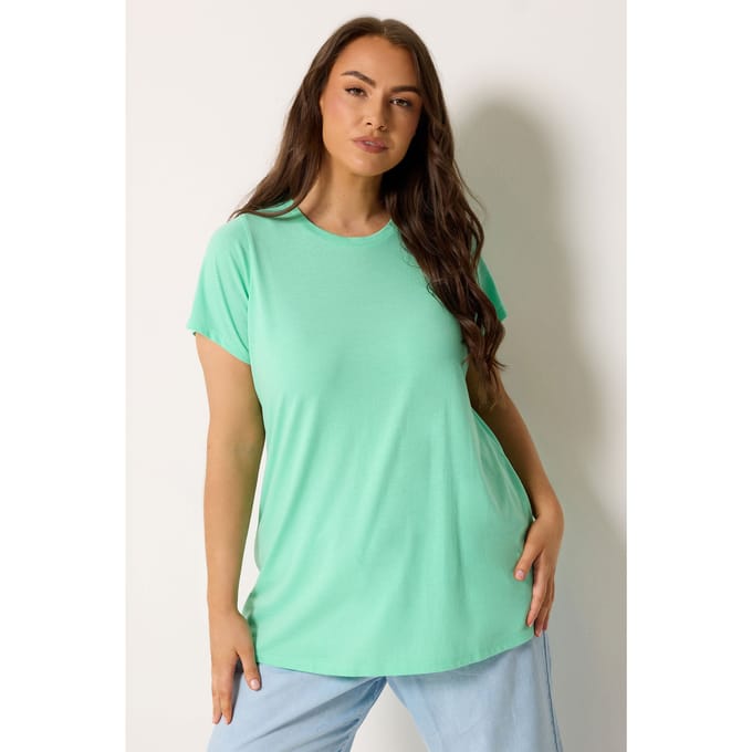 Yours Mintgroen Core Basic Tshirt Size 46