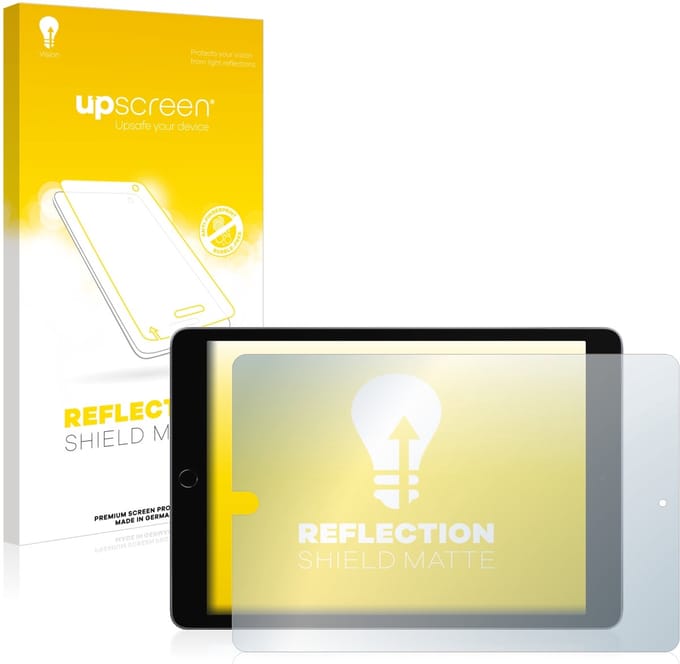 upscreen - Screenprotector voor Apple iPad 10.2" 2021 (Landschapsmodus, 9. Gen.) - Folie Beschermfolie anti glare matte