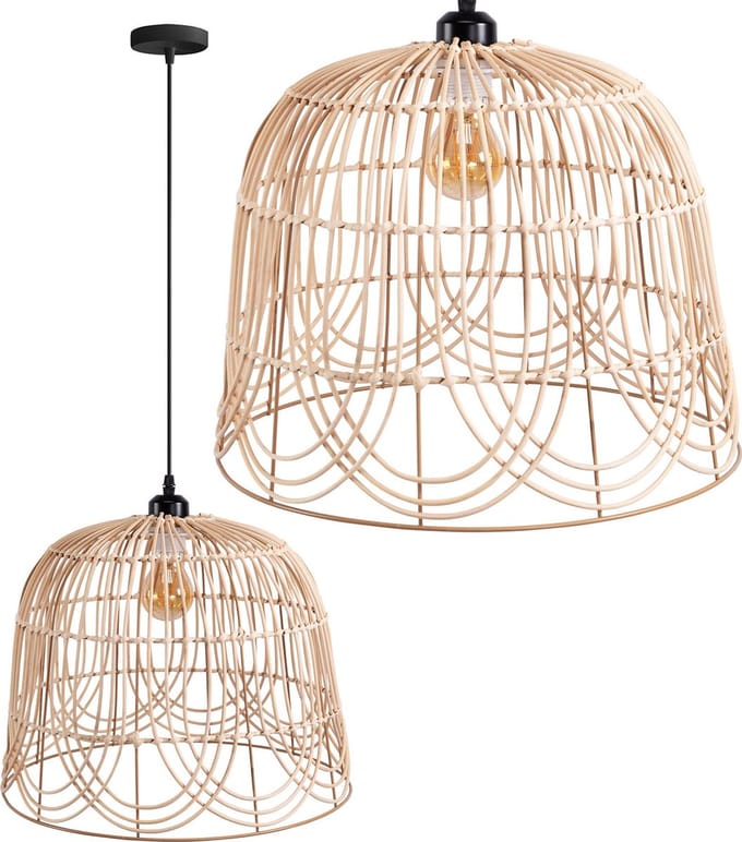 Toolight App1352-1Cp Hanglamp Beige 34,5X39,5X30Cm