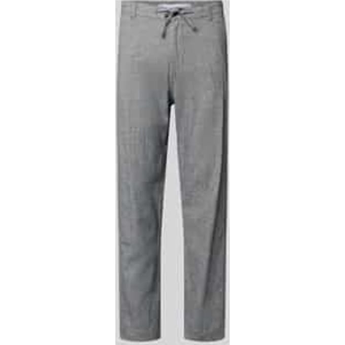 slim fit broek van mix van katoen en linnen model 'BRODY'