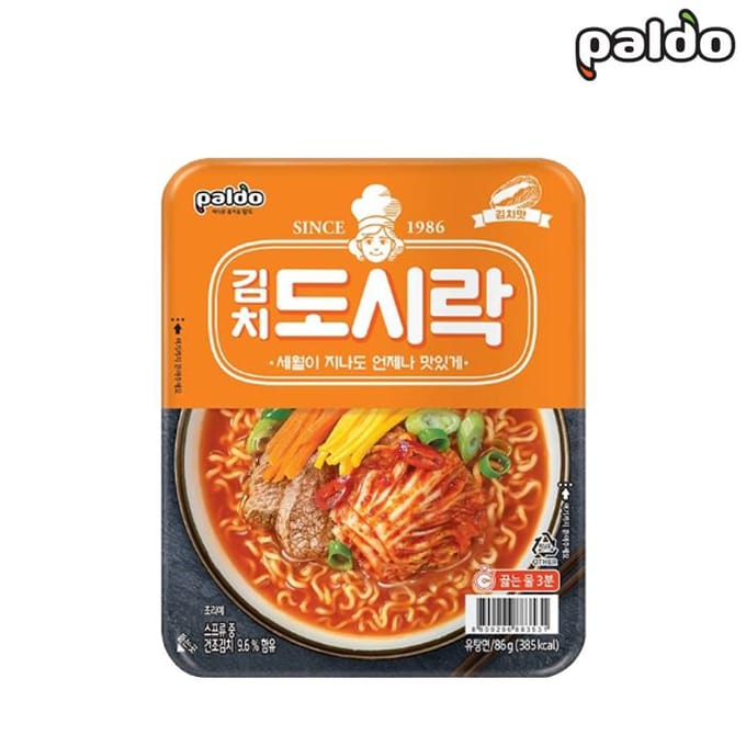 Paldo Kimchi Dosirak(Dosirac) Cup Ramen 86g (4 Verschillende Hoeveelheden) 1 gray
