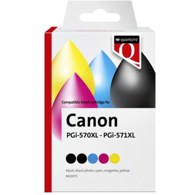 Inktcartridge Quantore alternatief tbv Canon PGI-570XL CLI-571XL 2x zwart 3x kleur