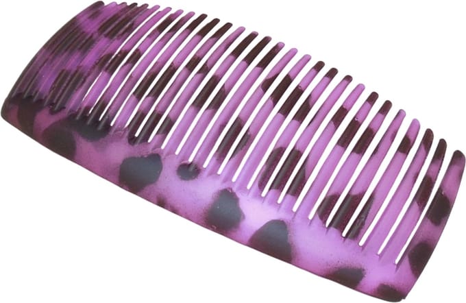 Haarkam-Zijkam siliconen dierenprint roze