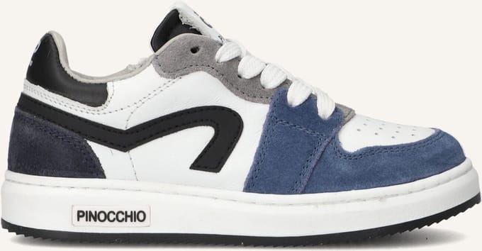 Pinocchio P1015 Sneakers Jongens - Leren Sneaker - Wit - Maat 28