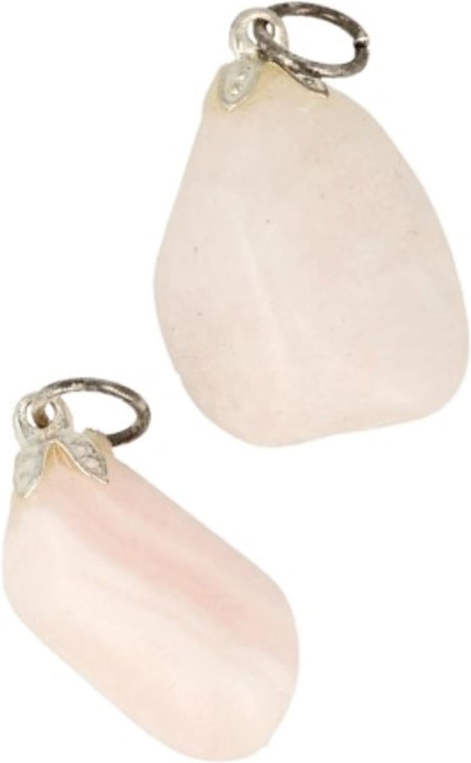 Calciet mangano edelsteen hanger