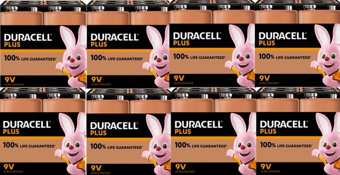 Duracell Plus 9V - alkaline batterijen - 6LR61 - 32 stuks