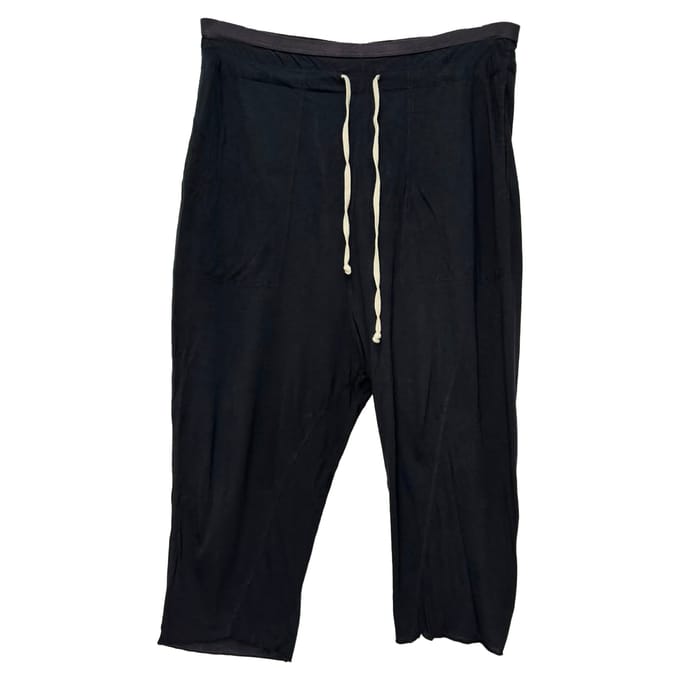 Rick Owens broek met trekkoord in zwarte viscose