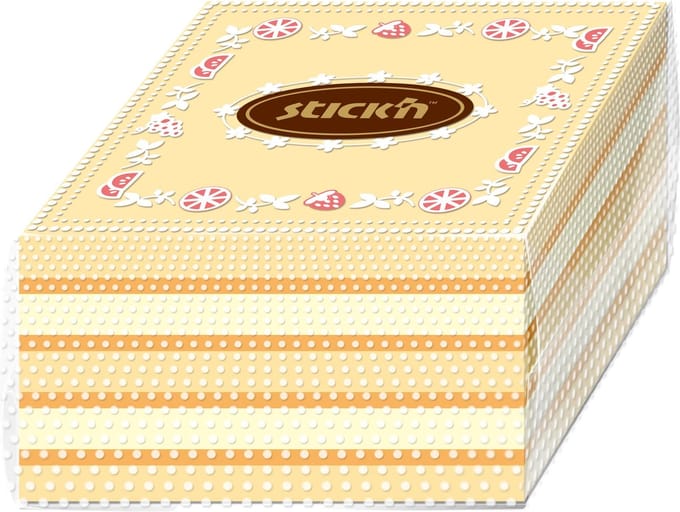 Stick’n Sticky Notes Taart - Zelfklevend Papier - 76 x 76mm - 350 Memoblaadjes