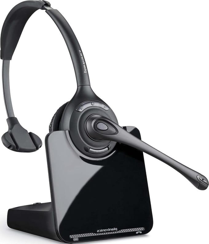 Draadloze DECT Headset - Kantoor headset - Professioneel bellen - Smart-sensor technologie - 120 meter bereik - Zwart