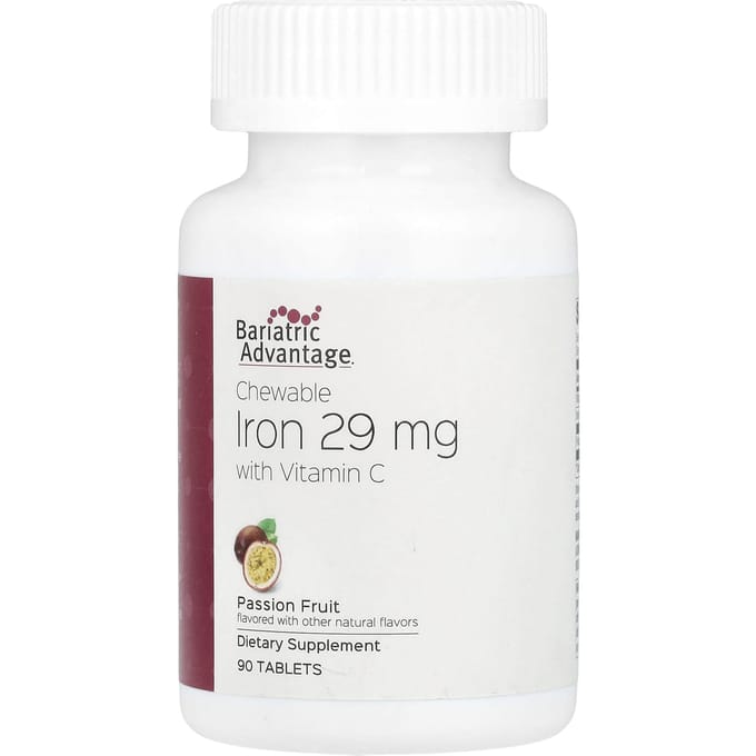 Kauwbaar IJzer met Vitamine C, Passievrucht, 90 Tabletten