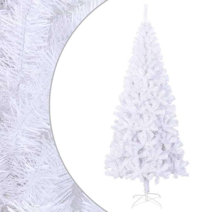 vidaXL - Kunstkerstboom - wit - L - 240 - cm