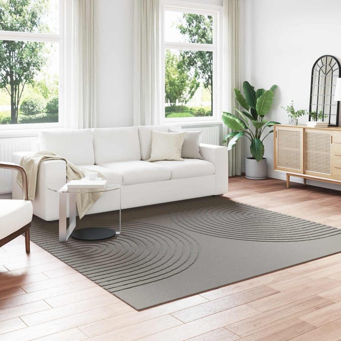 vidaXL - Binnen - kleed - GALATI - Grijs - 240 - x - 240 - cm - Polyester