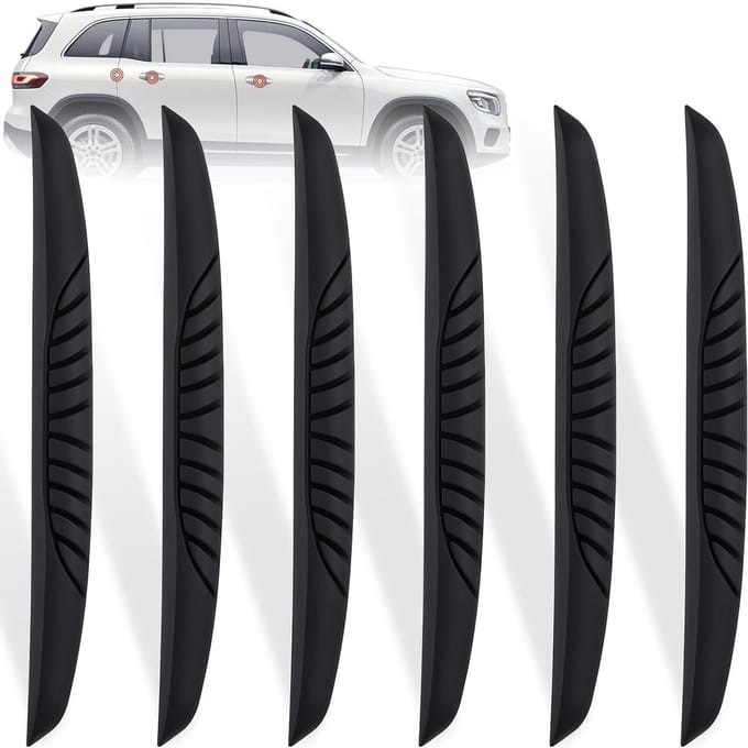 Auto Deurgreep Randbescherming Set - Universele Autobescherming - Rubber - Zwart
