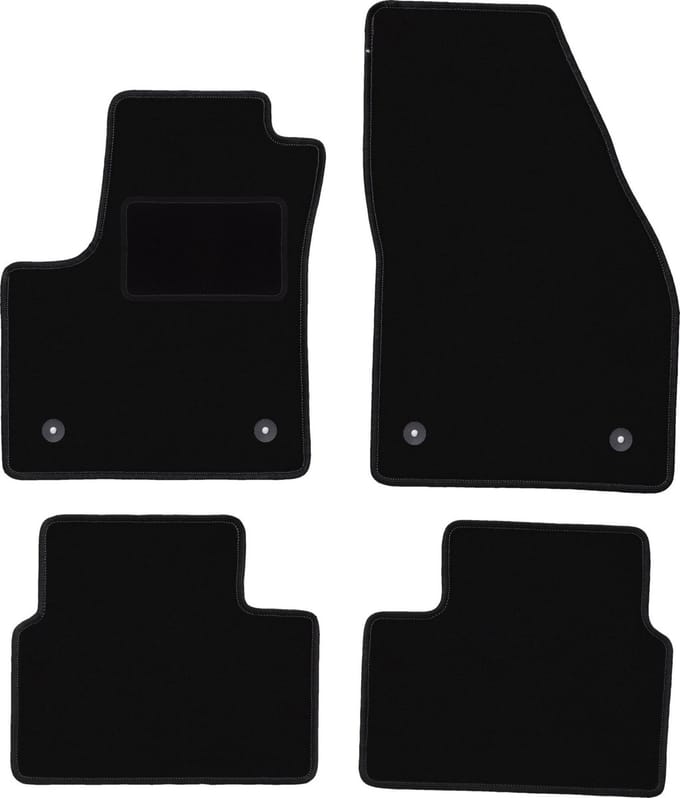 Zwarte veloursmatten voor: Opel Meriva B minivan (2010-2017)