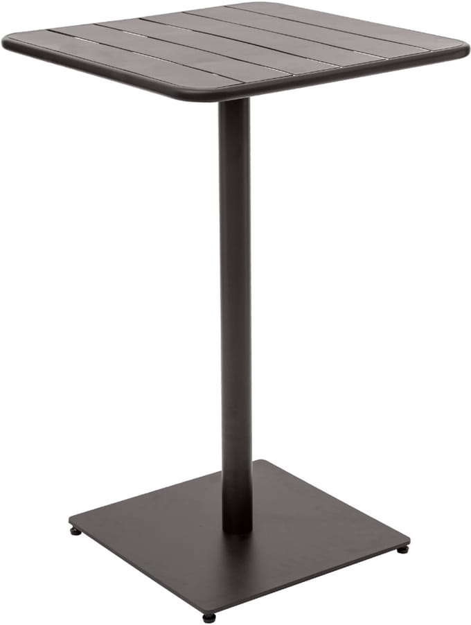 HESPERIDE HIXA - Bartafel - Statafel - Tuintafel - 65x65x100cm - Zwart - Staal