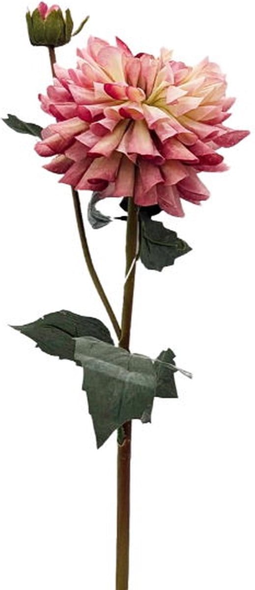 Kunstbloem dahlia 61 cm, lichtpaars