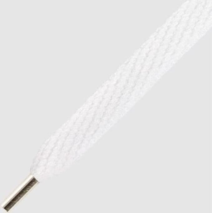 10 mm x 130 cm Wit Plat -  Magnetische tips - Mr.Lacy Magnies Nooit meer vieze veters