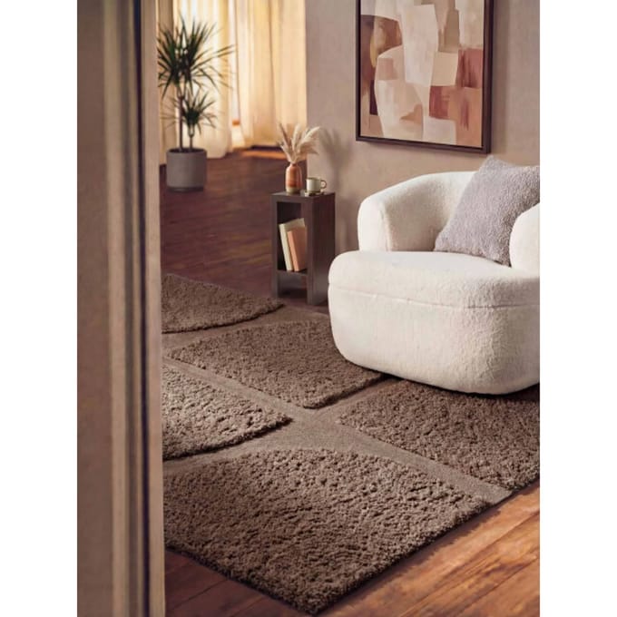 Ted Baker Lambeth hoogpolig vloerkleed Jasper Bruin - 120 x 180 cm - (S)