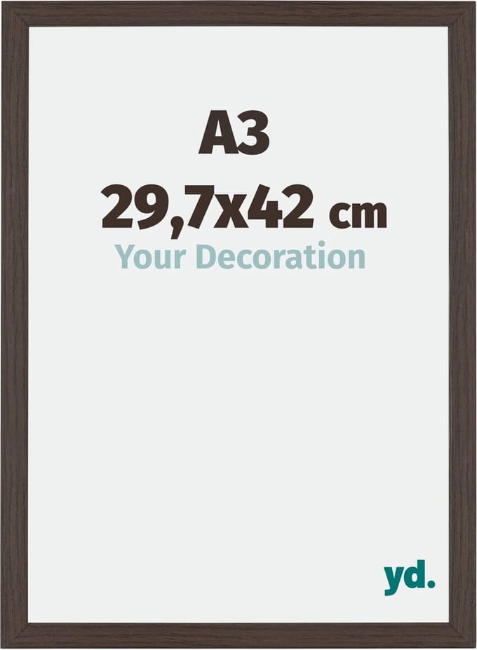 Your Decoration - Fotolijst A3 29,7x42 cm - MDF - Eiken Donker - Mura