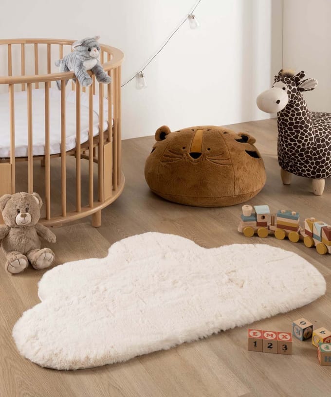 Kindervloerkleed wolk - Fluffy crème 70x115