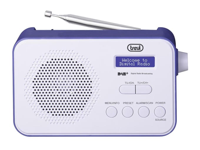 Trevi - Draagbare radio DAB/DAB+, 7F92, Blauw/wit