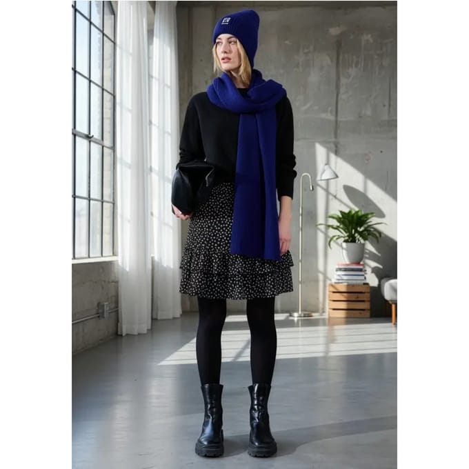 Gedessineerde chiffon rok