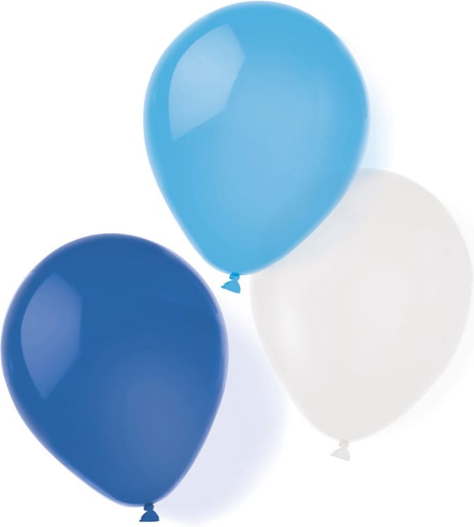 Amscan - Ballonnen Blauw en Wit (8 stuks)