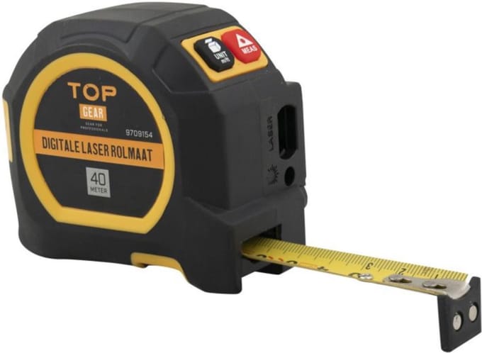 Topgear Digitale Rolmaat 5 meter- met 40 meter Laser - USB Oplaadbaar