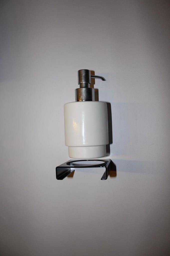 Retro design zeepdispenser Haceka- Dude wit - zwart