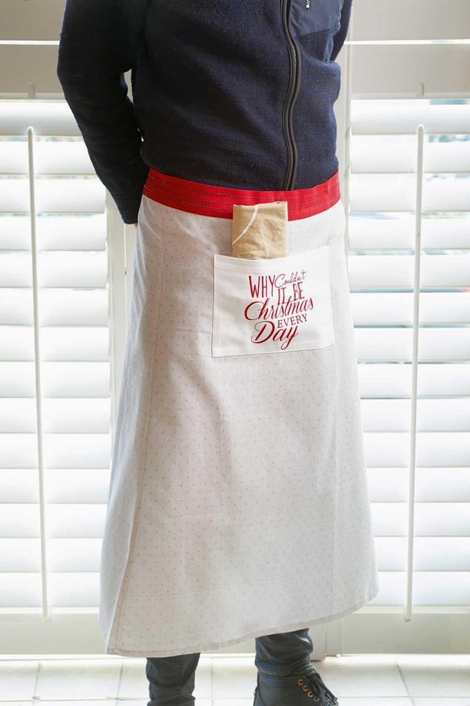 Why Couldn't it be Christmas Every Day Apron/ Schort - One Size