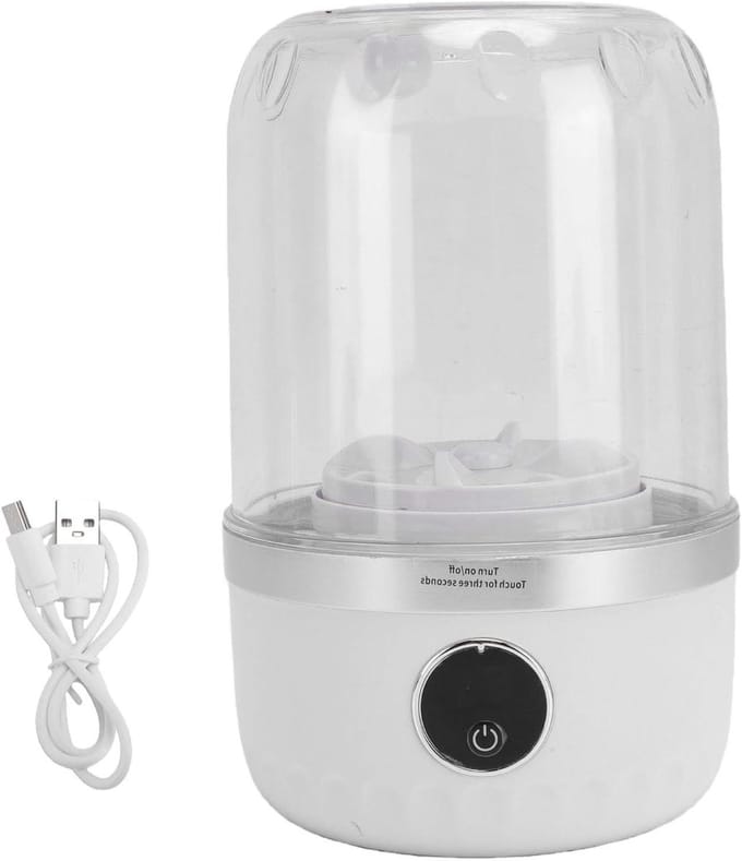 Mini Wasmachine - Draagbaar Apparaat - Kleine Wasjes - Ingeladen Batterij - 21.5 cm - Wit