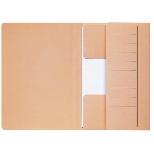 Dossiermap djois secolor mammoet folio 3 kleppen 250gr recycled 360 x 250 mm chamois