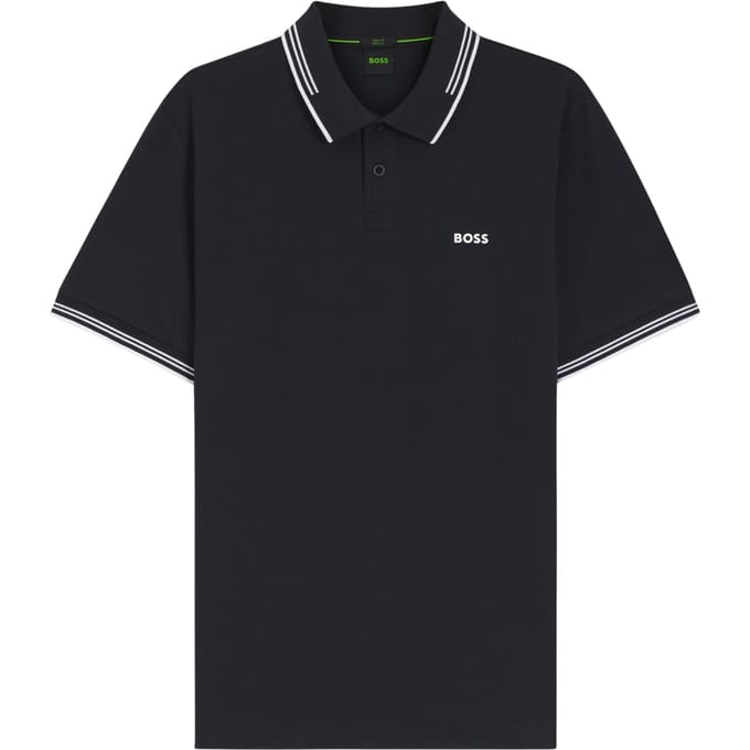 Slim fit poloshirt met labelprint, model 'Paul'