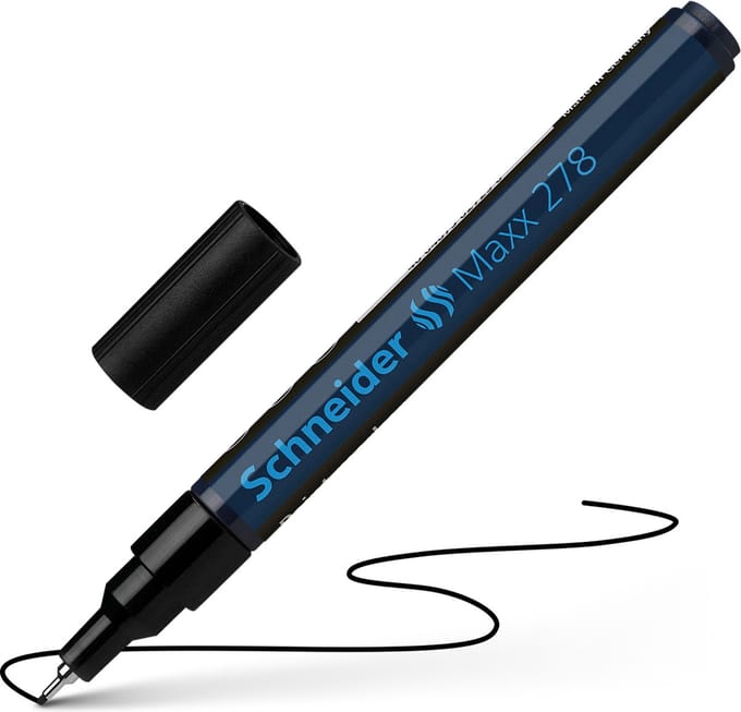 Schneider lakmarker - Maxx 278 - lijnbreedte 0,8 mm - zwart - verfstift - S-127801