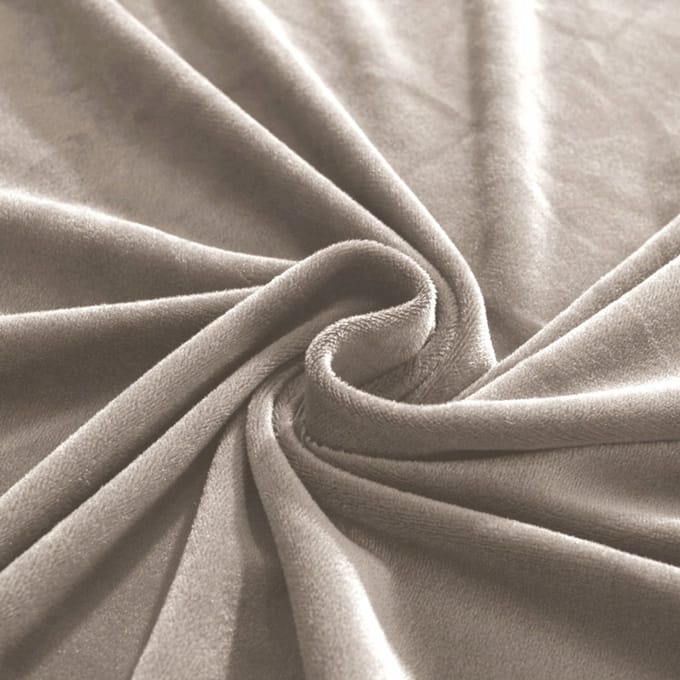 Beige Cappuccino Velours Stoelhoes - 1 Persoons