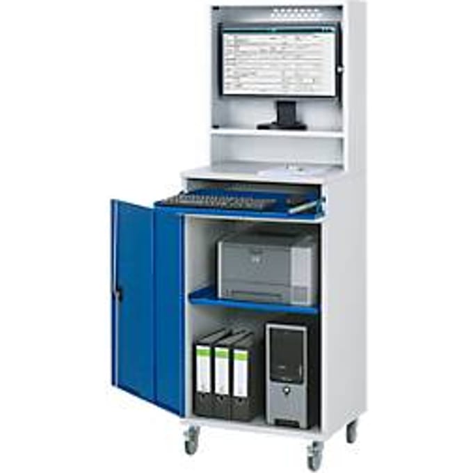 Computerkast type 650-M65, B 650 x D 520 x H 1770 mm, verrijdbaar
