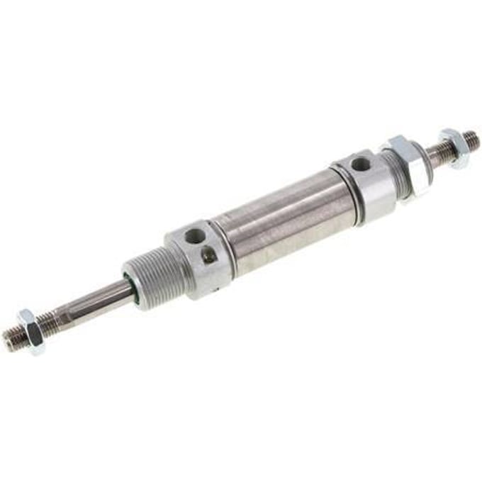 ISO 6432 Ronde Dubbelwerkende Cilinder 25-25mm - Magnetisch - Demping - Buitendraad - Dubbele Zuigerstang