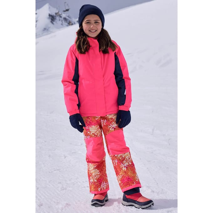 Mountain Warehouse Honing skibroek voor kinderen (Helder oranje)