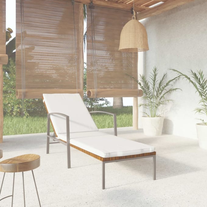 vidaXL - Ligbed - met - kussen - poly - rattan - bruin