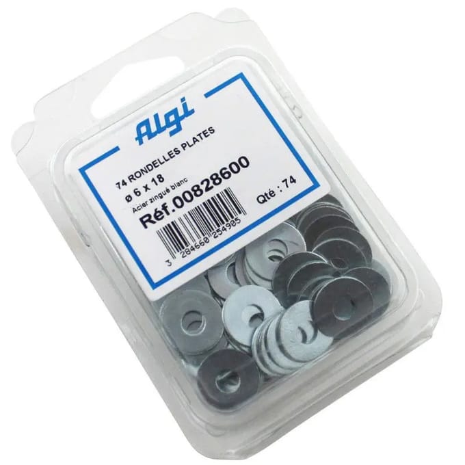 Set van 30 stalen platte ringen Algi