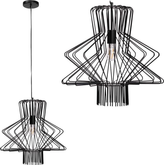 Toolight App1458-1Cp Hanglamp Zwart 45X45X43Cm