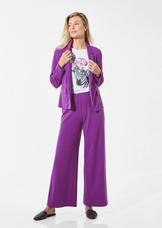 Jersey blazer - aubergine - Gr. 24 van Goldner Fashion