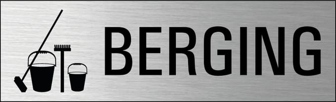 Berging deurbordje met zelfklevende strip