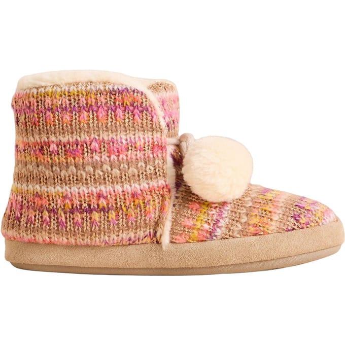 White Stuff Knitted Bootie Slipper Natural Multi Taglia: M | Infradito Outlet | Uomo