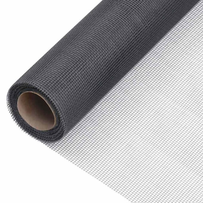 vidaXL - Gaas - 80x2000 - cm - glasvezel - grijs