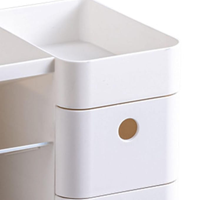 Bureau-organizer Multifunctioneel Stijlvol Eenvoudige Stijl Ladeontwerp Desktop Opbergdoos met Schuin white