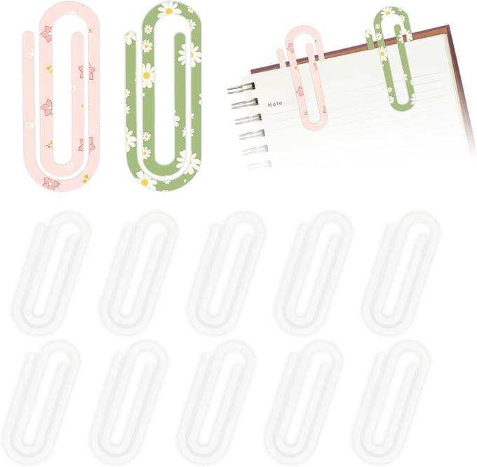 10pcs grote acryl papierclips - papieren clips - briefclips - 76 * 30 * 3mm
