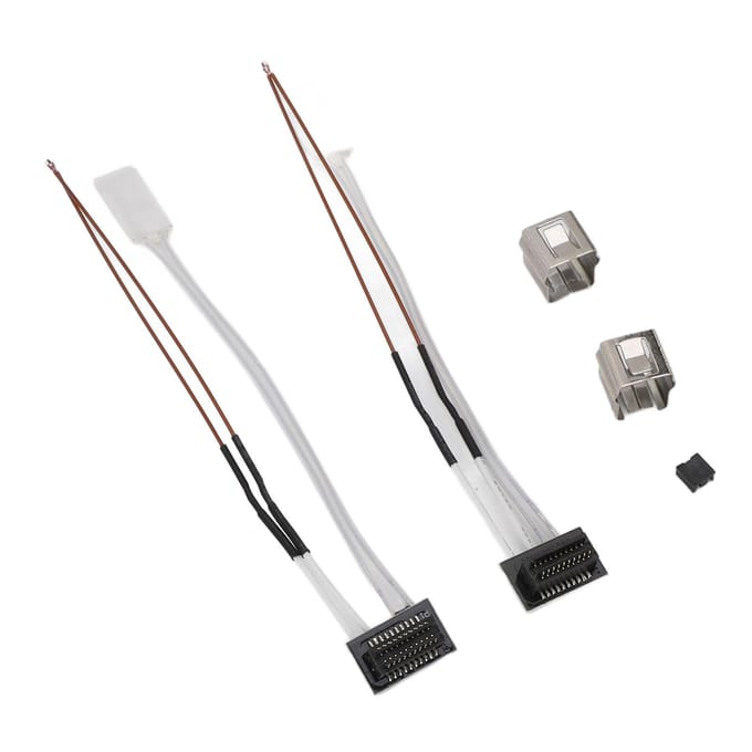 2 Set 24V 48W Keramische Verwarmer Thermistor Kit met Bevestigingsklem voor Bambu Lab P1P P1S white
