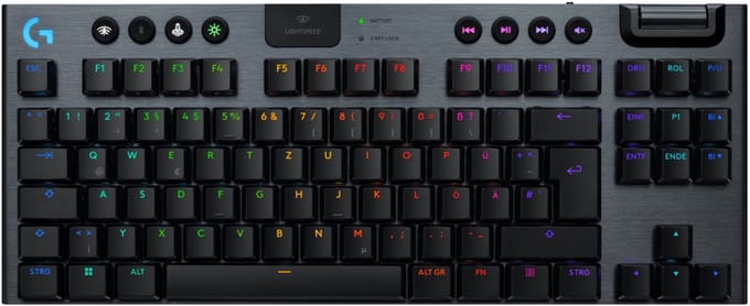 Logitech G G915 X LIGHTSPEED toetsenbord Gamen USB + RF Wireless + Bluetooth QWERTZ Duits Zwart