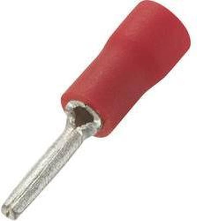 TRU COMPONENTS 739155 Stiftkabelschoen 0.50 mm² 1.50 mm² Deels geïsoleerd Rood 100 stuk(s)